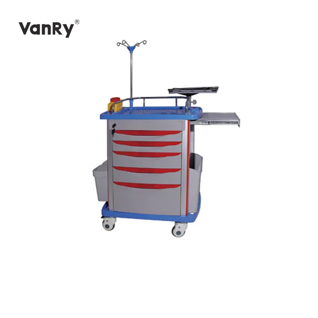 China new design hospital medical emergency crash emergency cart medicine trolley price