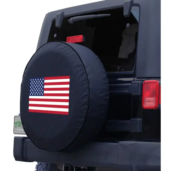 Custom Printing Polyester Oxford 300D Silver And Black Drawstring Car Spare Tire Covers Protectors