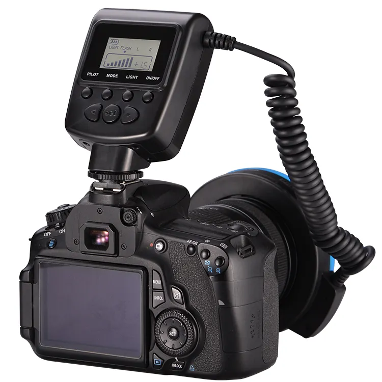Высококачественная кольцевая макровспышка RF550D для Canon 5D с 4 режимами мягкого света