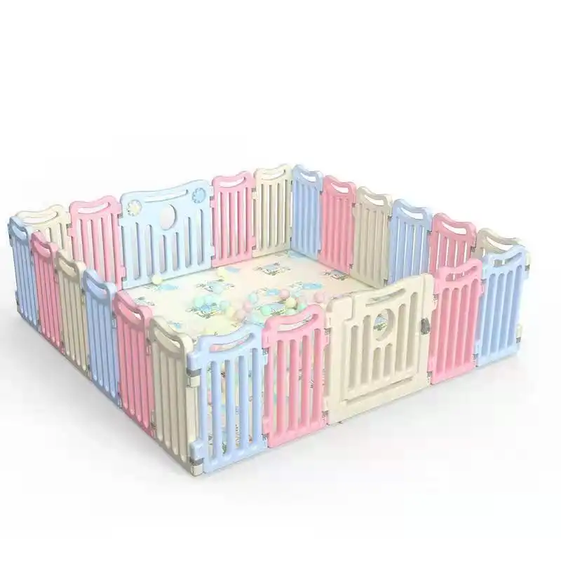 2021 New indoor baby safety plastic playpen for wholesale baby playpen fence for kids baby playpen with door