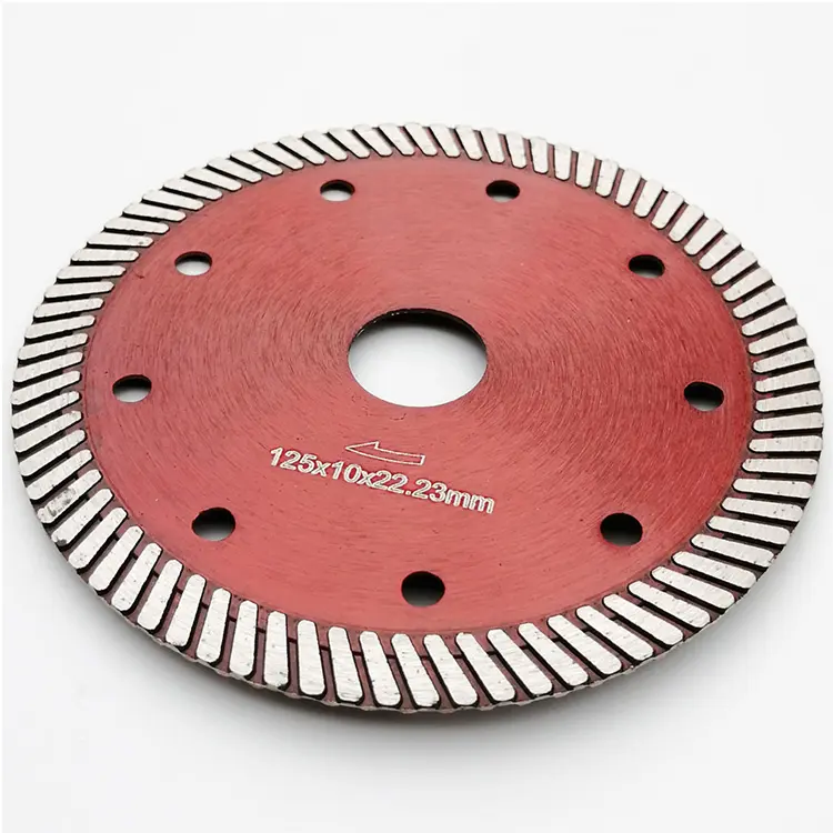 США качественный турбо режущий диск горячего прессования 2,0-2,2 мм толщиной 125 мм 5 дюймов 150 мм сухой резки плитки гранитные алмазные пильные диски