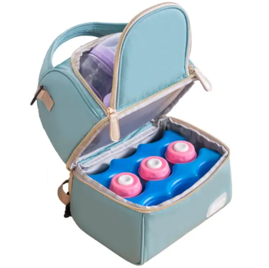 Индивидуальная Водонепроницаемая нейлоновая маленькая Экологически чистая сумка-холодильник для молокоотсоса, сумка-холодильник для грудного молока с изоляцией