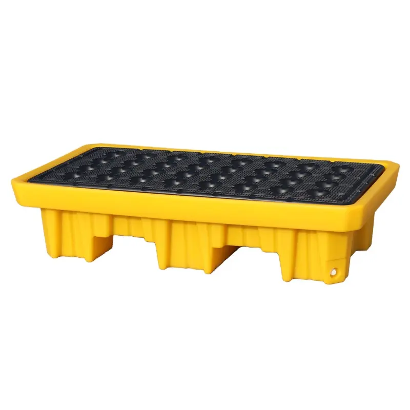 Top Quality Anti Oil Containment Pallet Pe Drum Spill Pallets With Removable Grating