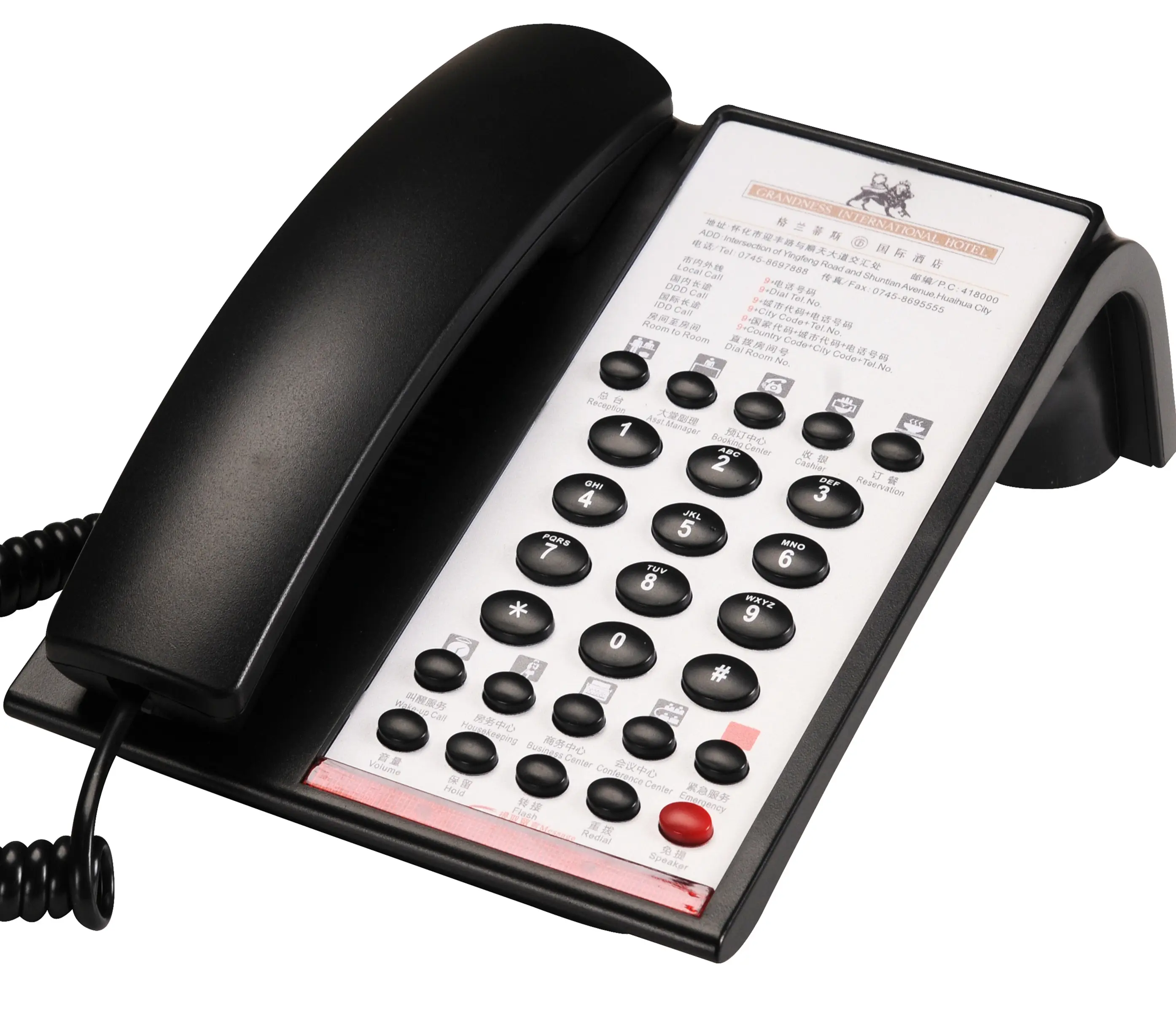 Гостиничный профессиональный телефон, совместимый с системой АТС