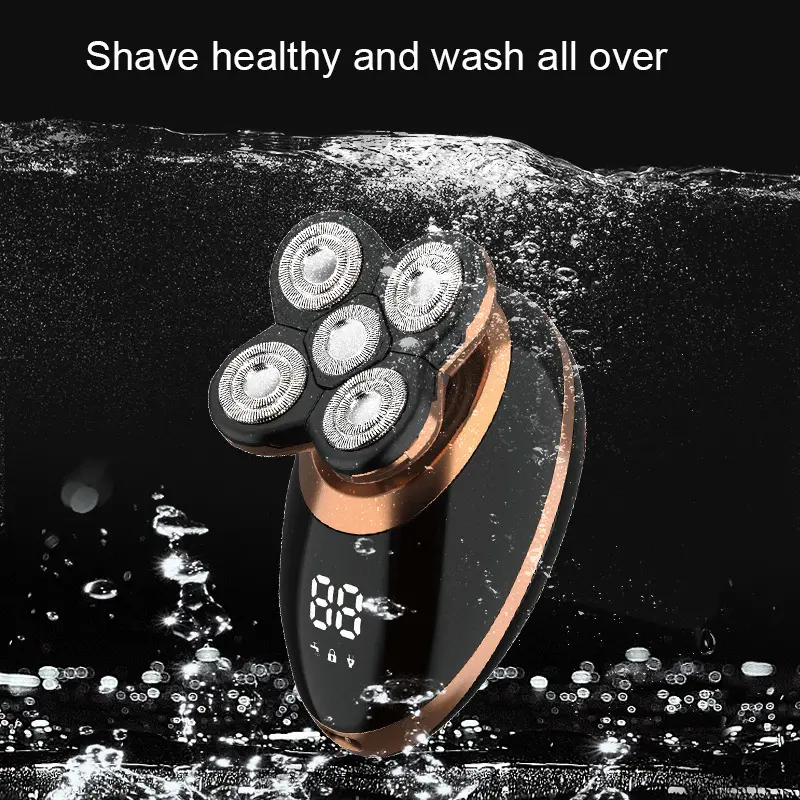 5 in 1 Amazon Hot Selling Shaving Machine USB Groomer Waterproof Rotary Razor Beard Nose Hair Trimmer Electric Shaver for Men