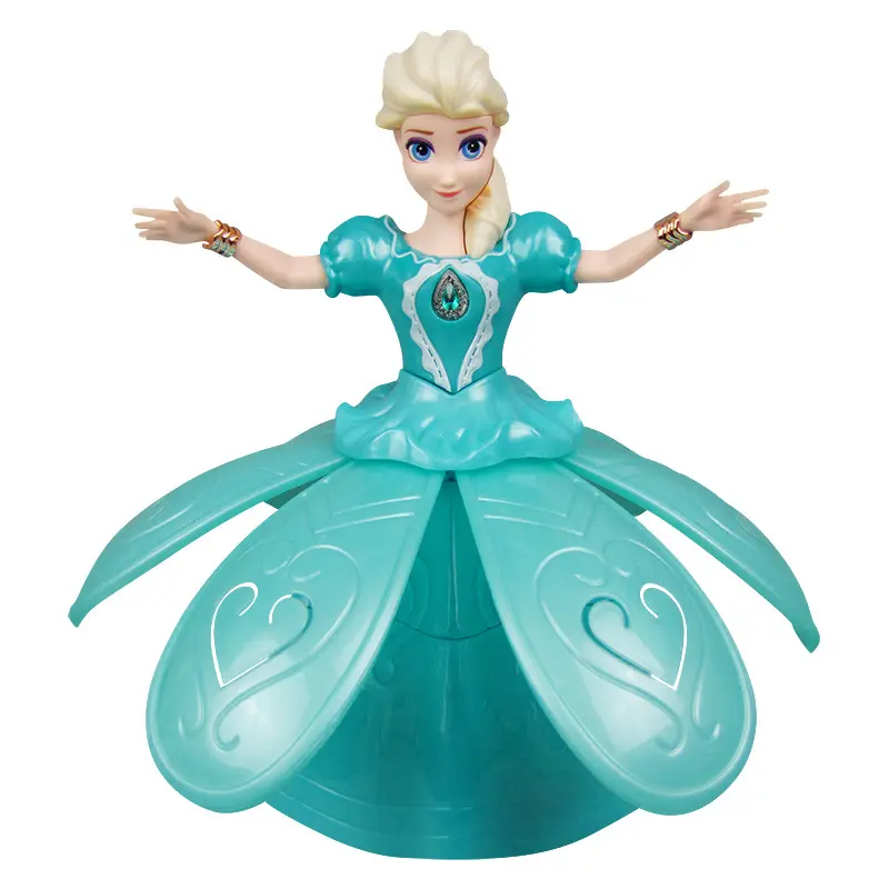 Electric Dancing Princess Doll LED Electronic Dancing Elsa Anna Doll with Wings Fun Educational Toys Birthday Xmas Gifts for Kid