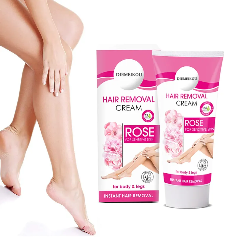 Oem Permanent High Quality Underarm Whitening Permanent Moisturizing Pubic Set Rose Smell Hair Removal Cream