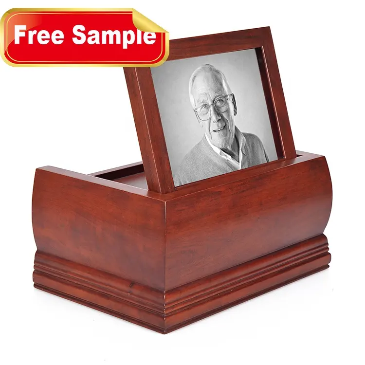 Wholesale Funeral Factory High Quality Photo Wooden Cremation Urn New Cremation Urn