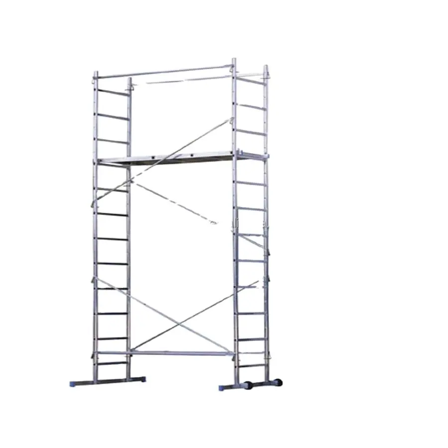 Quality Assurance Aluminum Scaffolding  225 lbs 2*6 steps Scaffolding Ladder With En131 For Construction