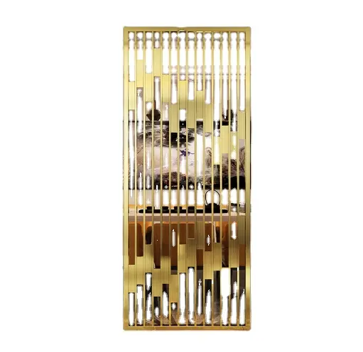 Lobby Room Decorative Screen Laser Cut Stainless Steel Screen Divider
