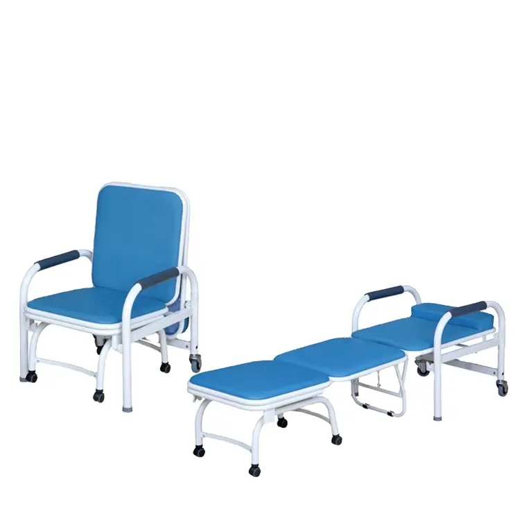 BT-CN001 Cheap hospital medical sleeping Sofa attendant bed accompanying foldable chair with wheels price