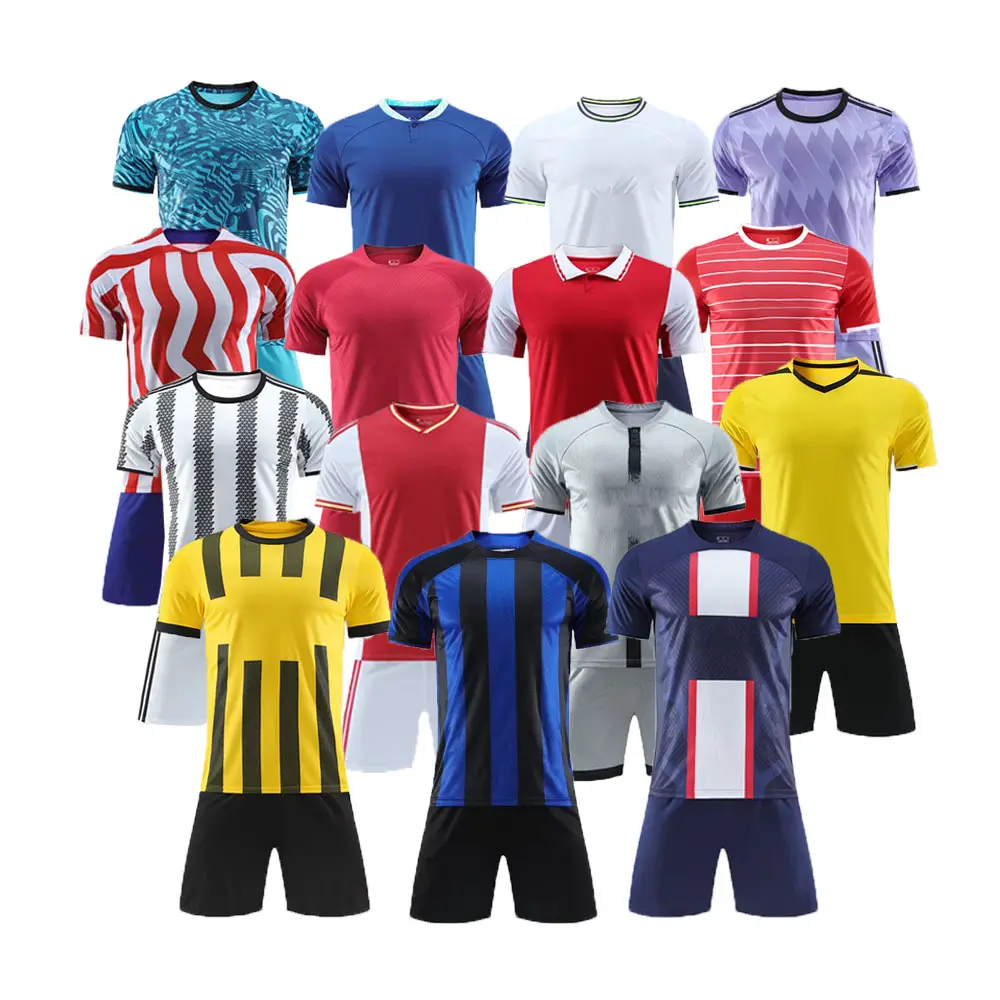 2022 New Thailand Quality Football Shirt Sublimation Soccer Jersey Set Club Football Jeraey