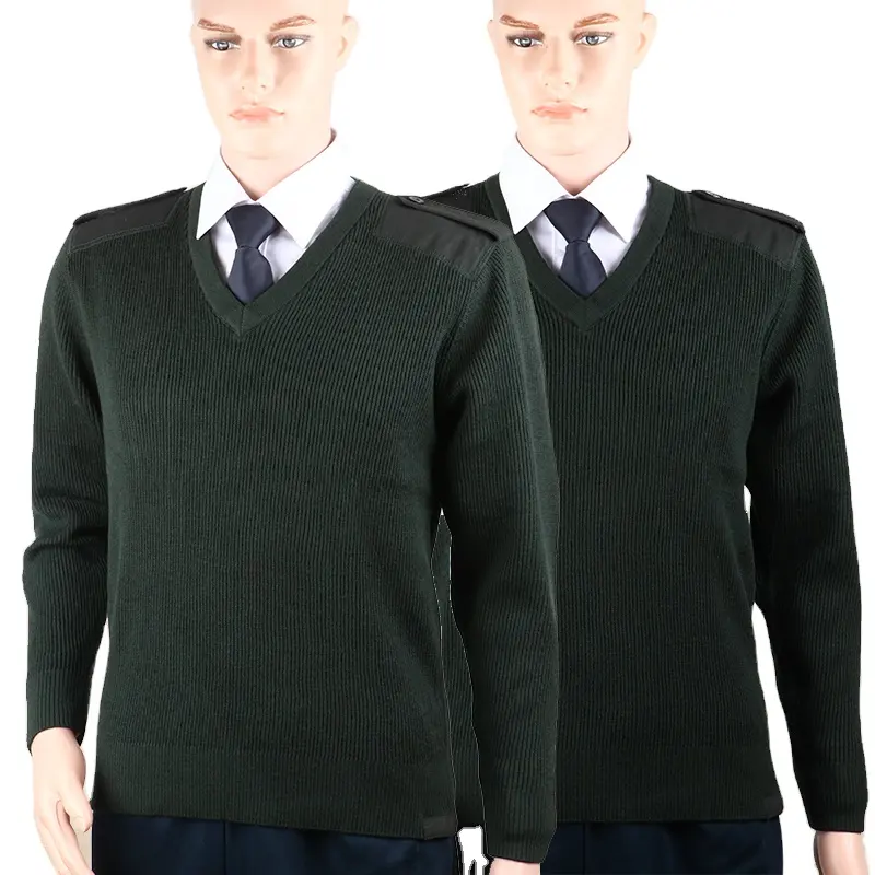 Мужской вязаный свитер зеленая тактическая Джерси свитер безопасности шерстяной пуловер свитер стандартная Шерсть Зима