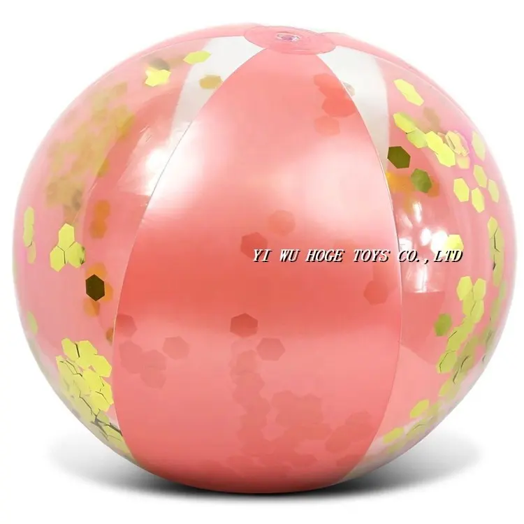 Fashion custom inflatable glitter beach ball for the summer gift