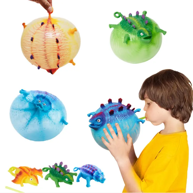 Innovative new exotic toys TPR Inflatable Animal vent toys inflatable dinosaur bobball