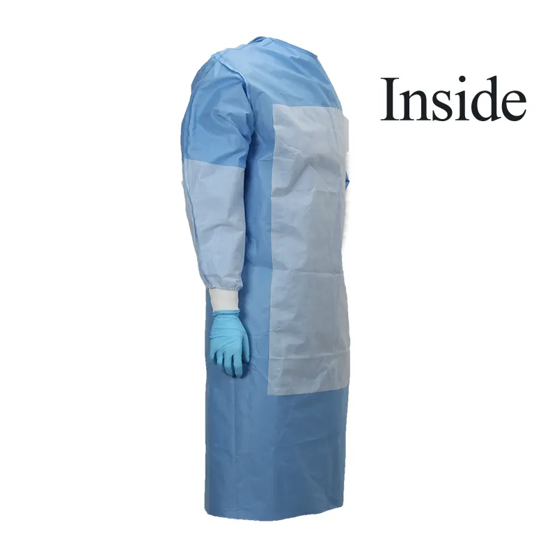 Одноразовый нетканый стерильный больничный усиленный халат, хирургический халат