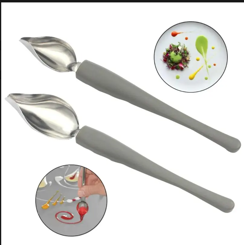 Chef Decoration Spoon Decorate Sushi Food Draw Tool Design Sauce Dressing Plate Dessert Bakeware Cake Gastronomy Coffee Spoon