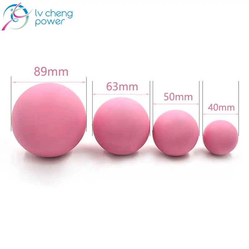 Logo Print Rubber Massage roller Ball Muscle Fascia Ball spiky ball