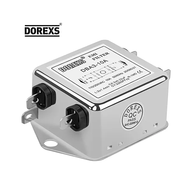 DOREXS 220v Single-phase power supply line EMI filter with cUL CE CQC ROHS certificate