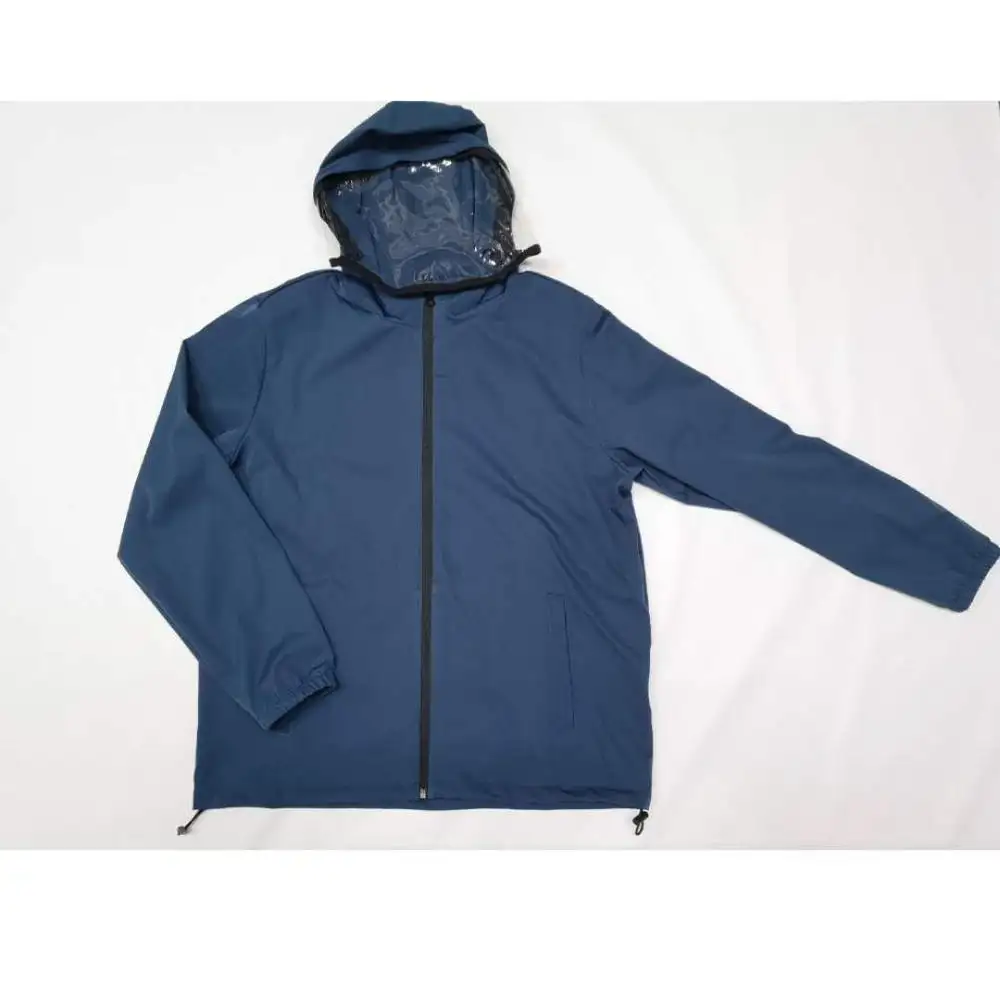 Daily protective waterrepellent jacket with protective mask