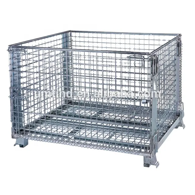 industrial warehouse metal wire mesh storage cage