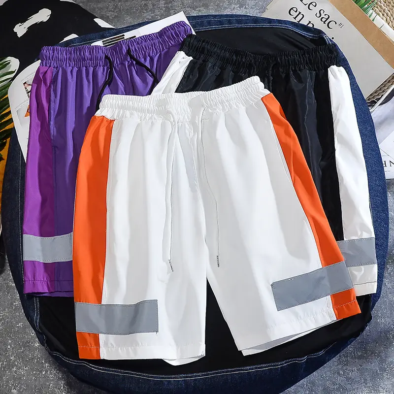 Fast Shipping Summer Nylon Shorts Mens 3M Reflective Tape Casual Shorts