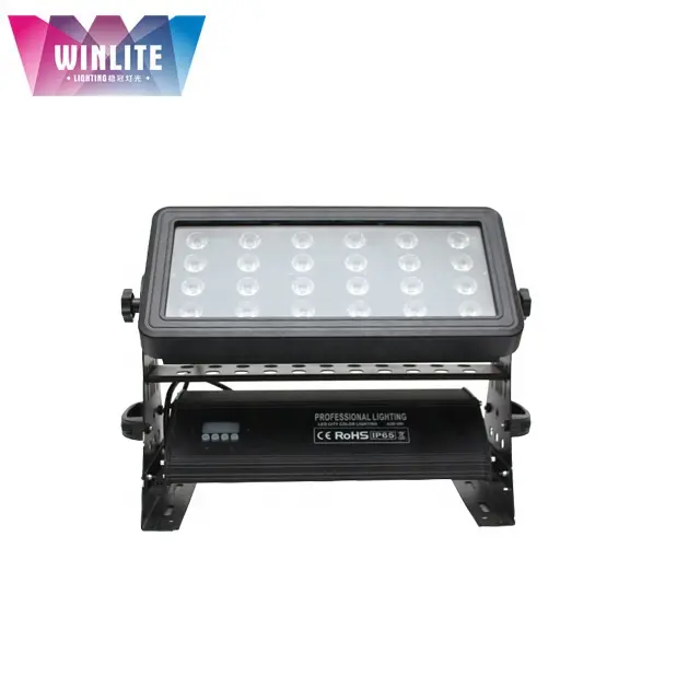 Winlite IP65 беспроводной 24x18 Вт rgbwa + УФ 6 в 1 светодиодный аккумулятор городской цветной светильник Настенный светильник