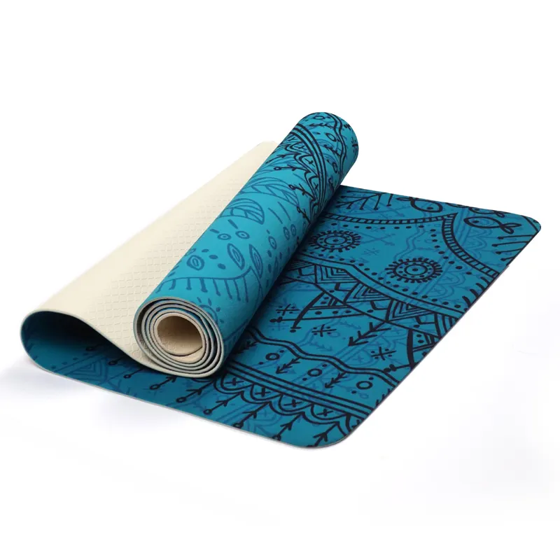 Экологически чистые коврики для йоги из натуральной замши с принтом, оптом
