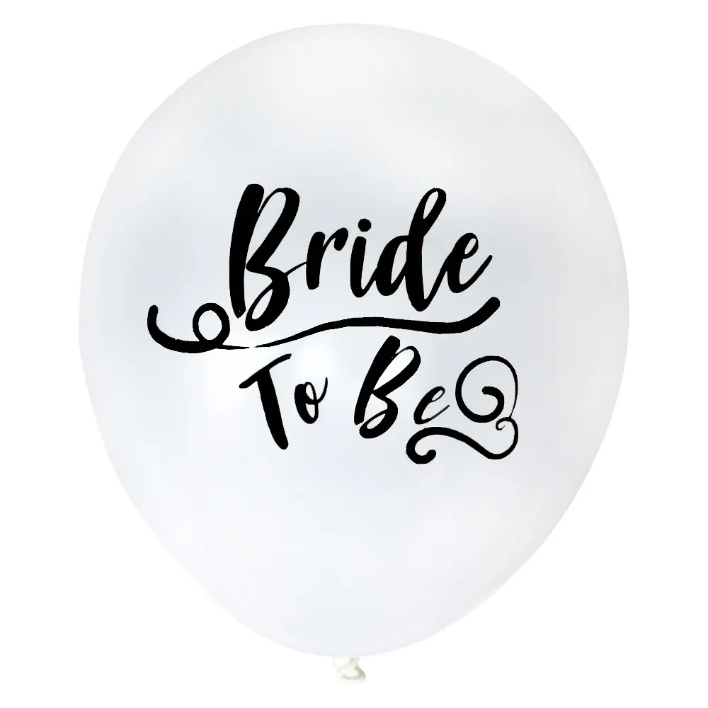 new design 10inches in stock 2G "bride to be" printed Wedding party decoration latex bachelorette party balloon