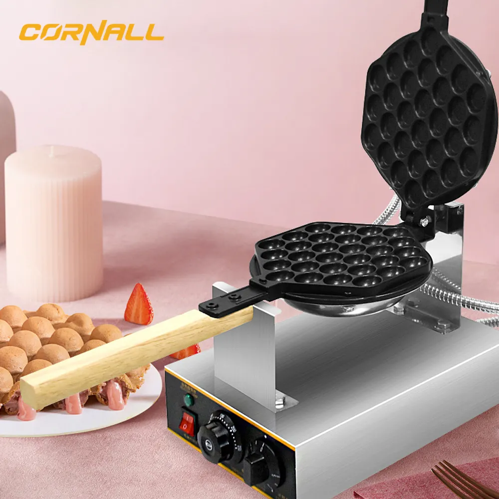 110v 220v Commercial Electric Bubble Waffle Making Machine commercial non stick double egg waffle maker