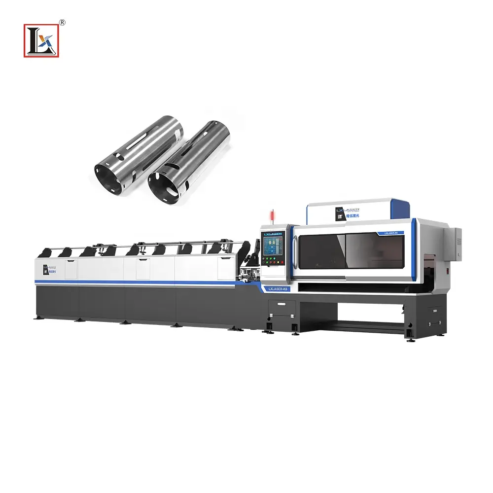 CNC automatic laser cutter manufacturer square round ss ms gi metal iron stainless steel tube fiber laser pipe cutting machine