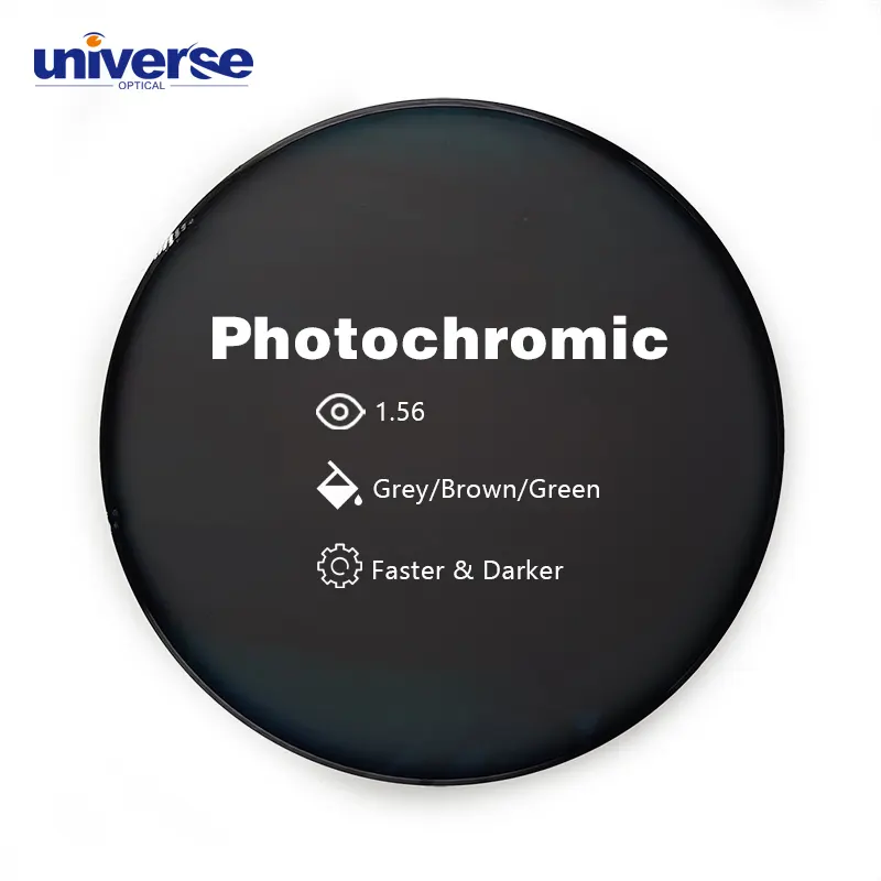 Universe Optical 1.56 Lens Eyeglass Photochromatic transition lenses Eyewear Optical Lenses Photochromic in China
