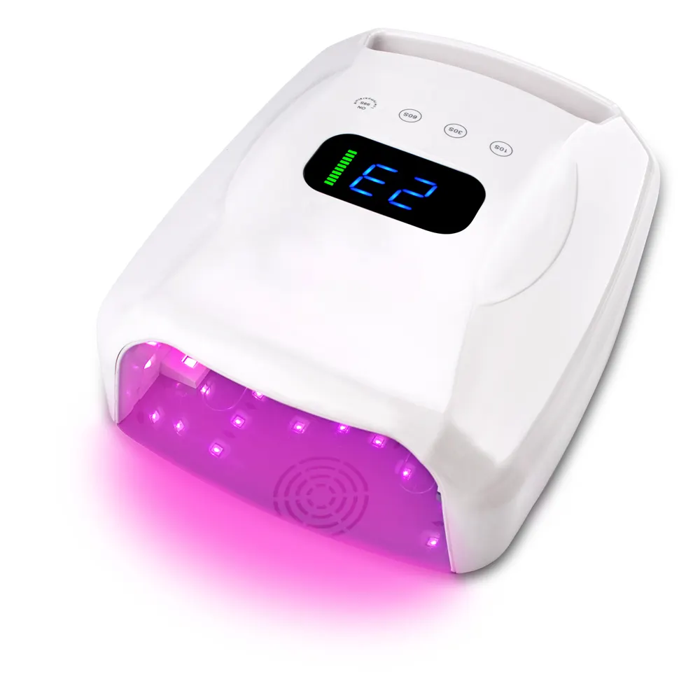 I Believe New High Power 96W Strong RED light Cordless Rechargeable Wireless LED UV Nail Lamp For Gel Nail Polish Dryer