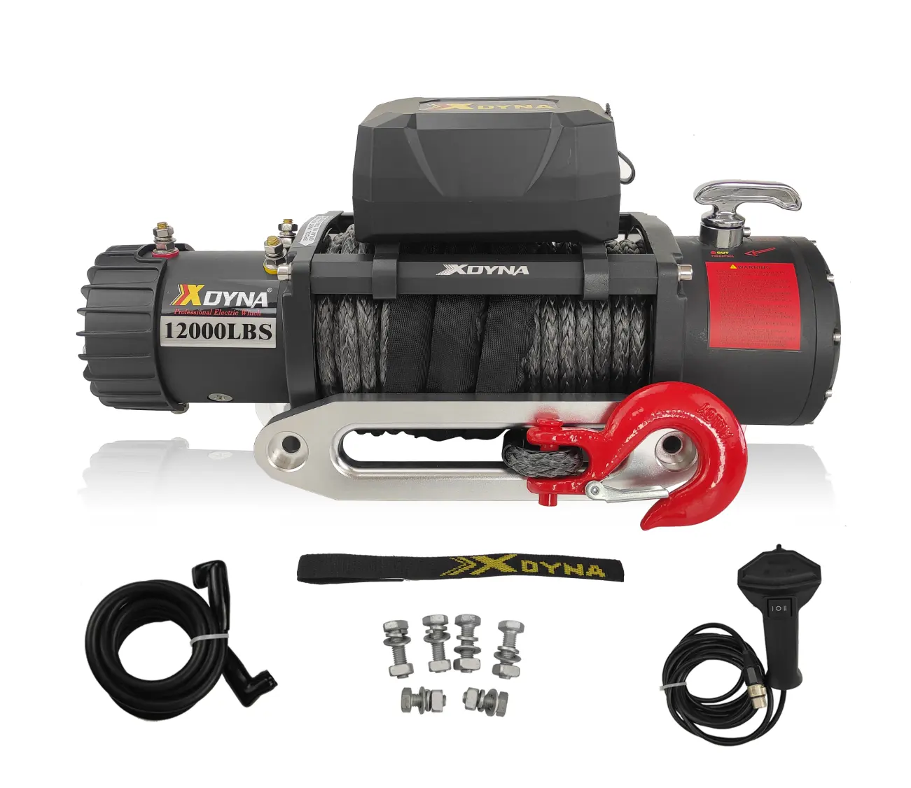 XDYNA 13000lbs Electric Winch -12V/24V with Synthetic Rope