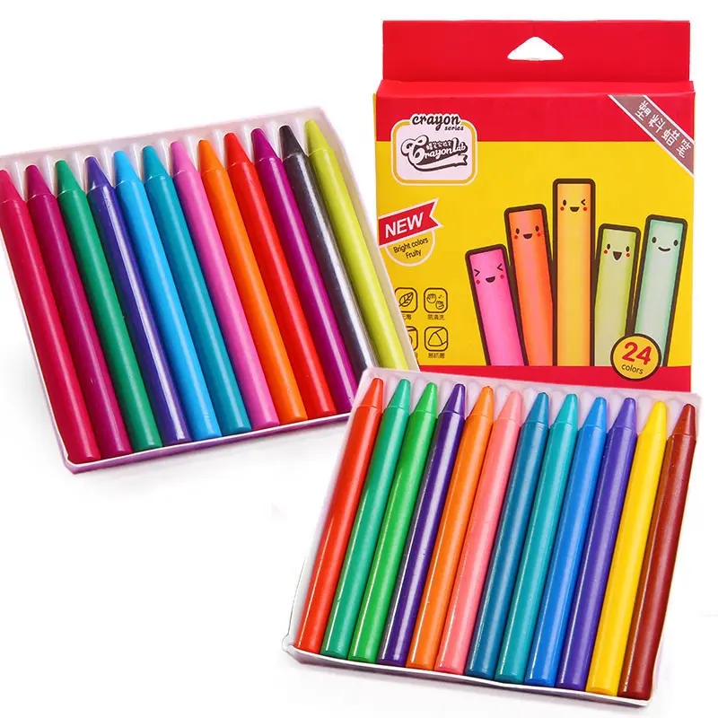 non toxic jumbo round shape colouring school crayons for painting