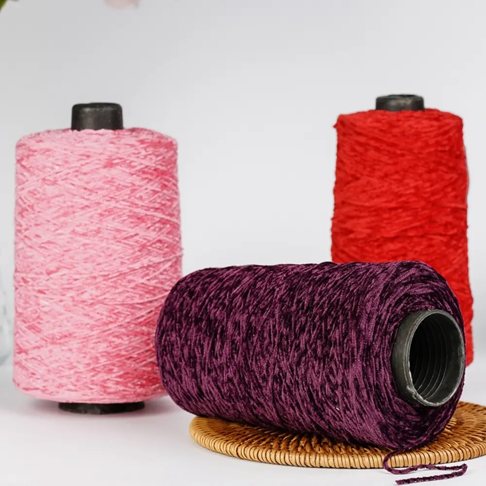 Chenille Yarn Factory Direct Sale FDY Chenille Yarn For Sewing Knitting Weaving
