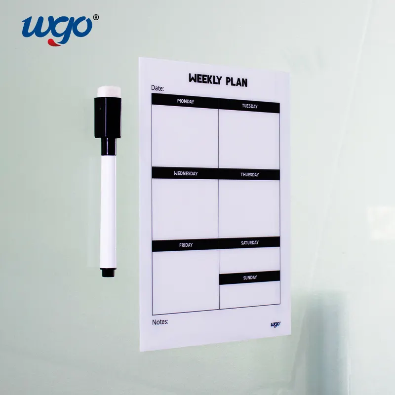 Restickable Removable No Residue Wall refrigerator Calendar Dry Erasable White Writing To do list Memo Board Marker