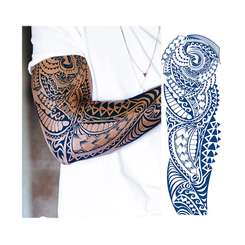 Hot Selling Temporary Tattoo Sticker Waterproof Fashion Men Arm Fake Face Body Art Adult Hand Tatoo Sticker