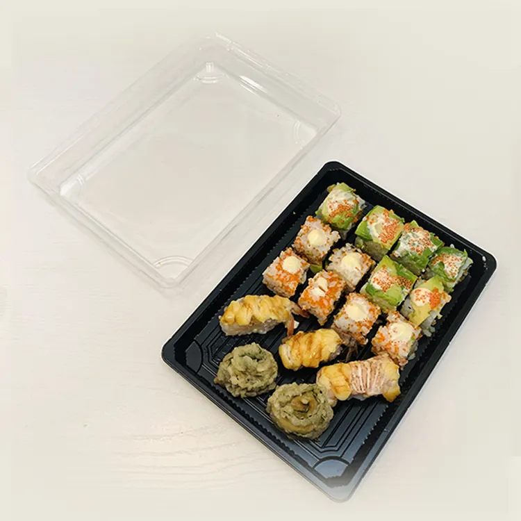 Recyclable Disposable Bento Boxes Plastic Sushi Take Away Food Container For Sushi