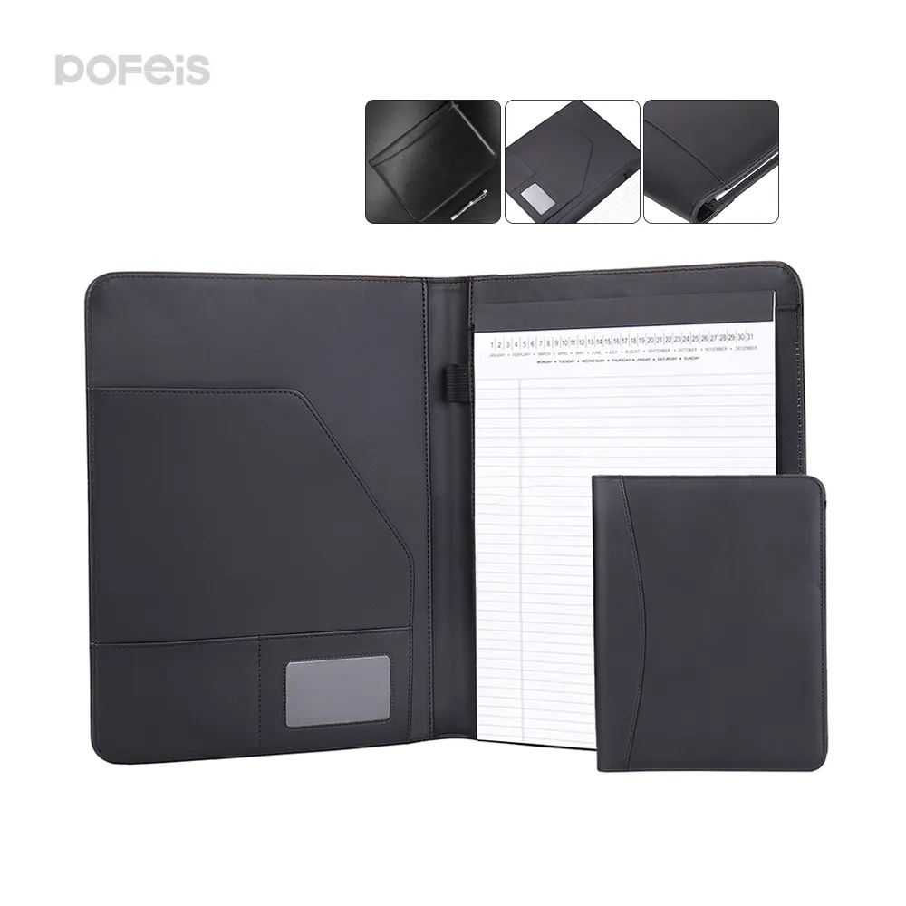 Quote Tablet Padfolio Portfolio Legal Drawing Embrodded File Folder For Ipad Air 5 Genuine Leather Portfolio Organizer Document