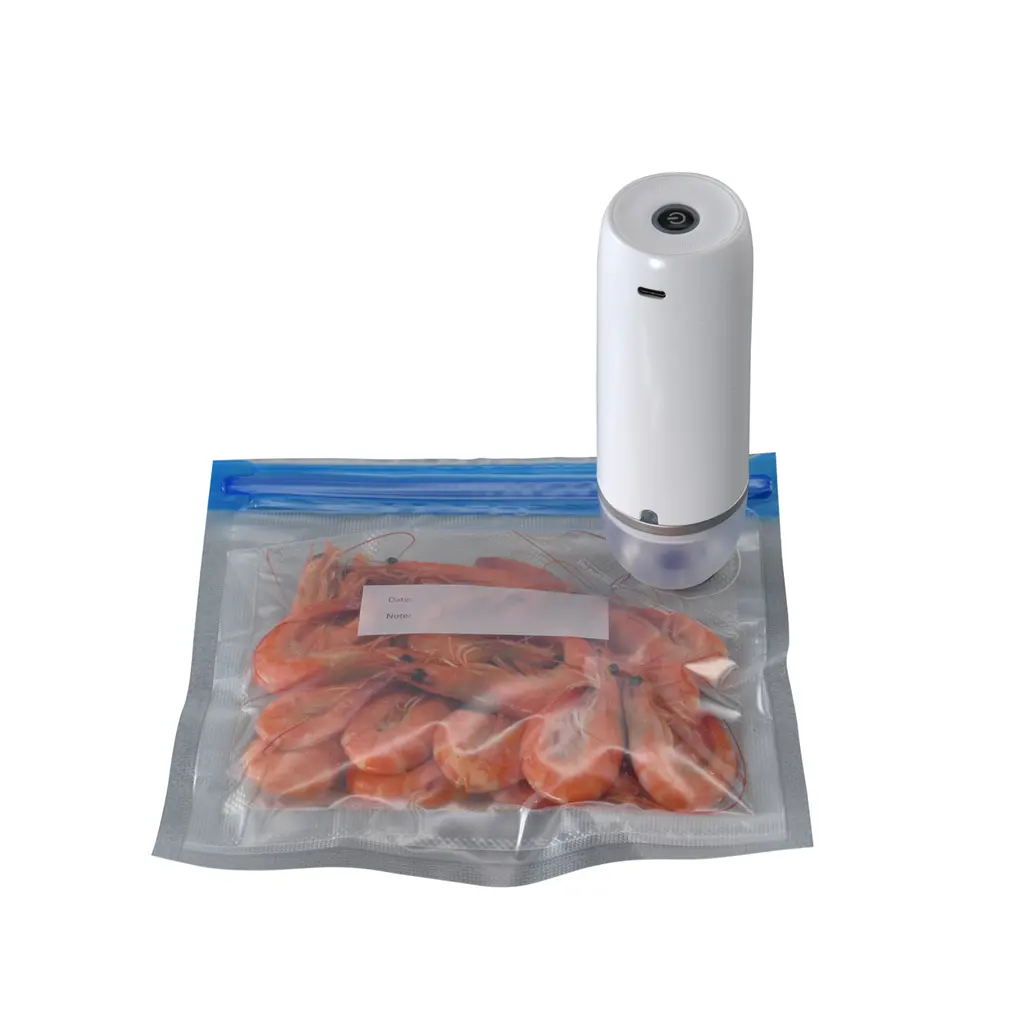 2021 New Mini Handheld Vaccum Food Sealer Pump Portable Vacuum Sealing Machine USB Rechargeable Water Extraction