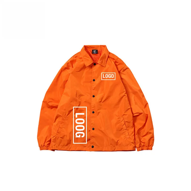 Low MOQ Custom Wholesale Men Nylon Coaches Jacket