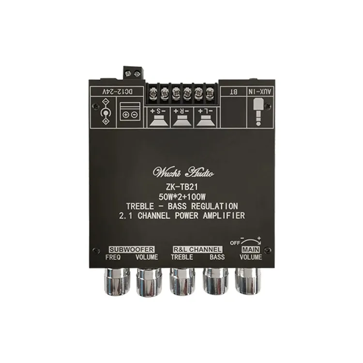 ZK-TB21 TPA3116D2 Subwoofer Amplifier Board 50WX2+100W 2.1 Channel Power Audio Stereo Amplifier Board Bass AMP