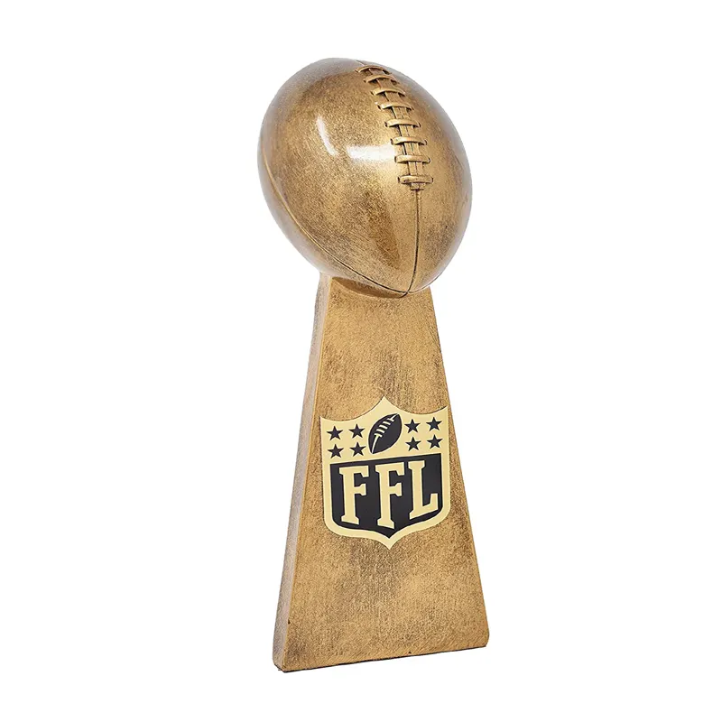 Fantasy League Winner Cup Lombardi Trophy Custom Resin Football Trophies