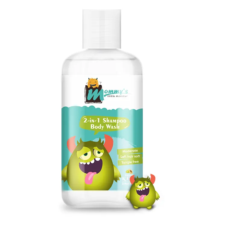 Baby Wash And Shampoo OEM Private Labels 250ml 2in1 Baby Shower Gel Body Wash And Shampoo Leaves The Skin Supple And Soft