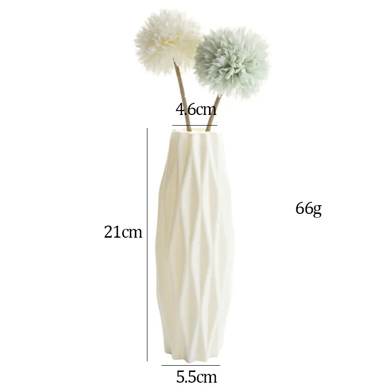 Amazon Plastic Vase Home Decor Ceramic-Like Tabletop Plants modern flower vases plastic vase