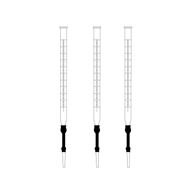 1641 Burette with rubber tubing connection,glass bead and glass tip