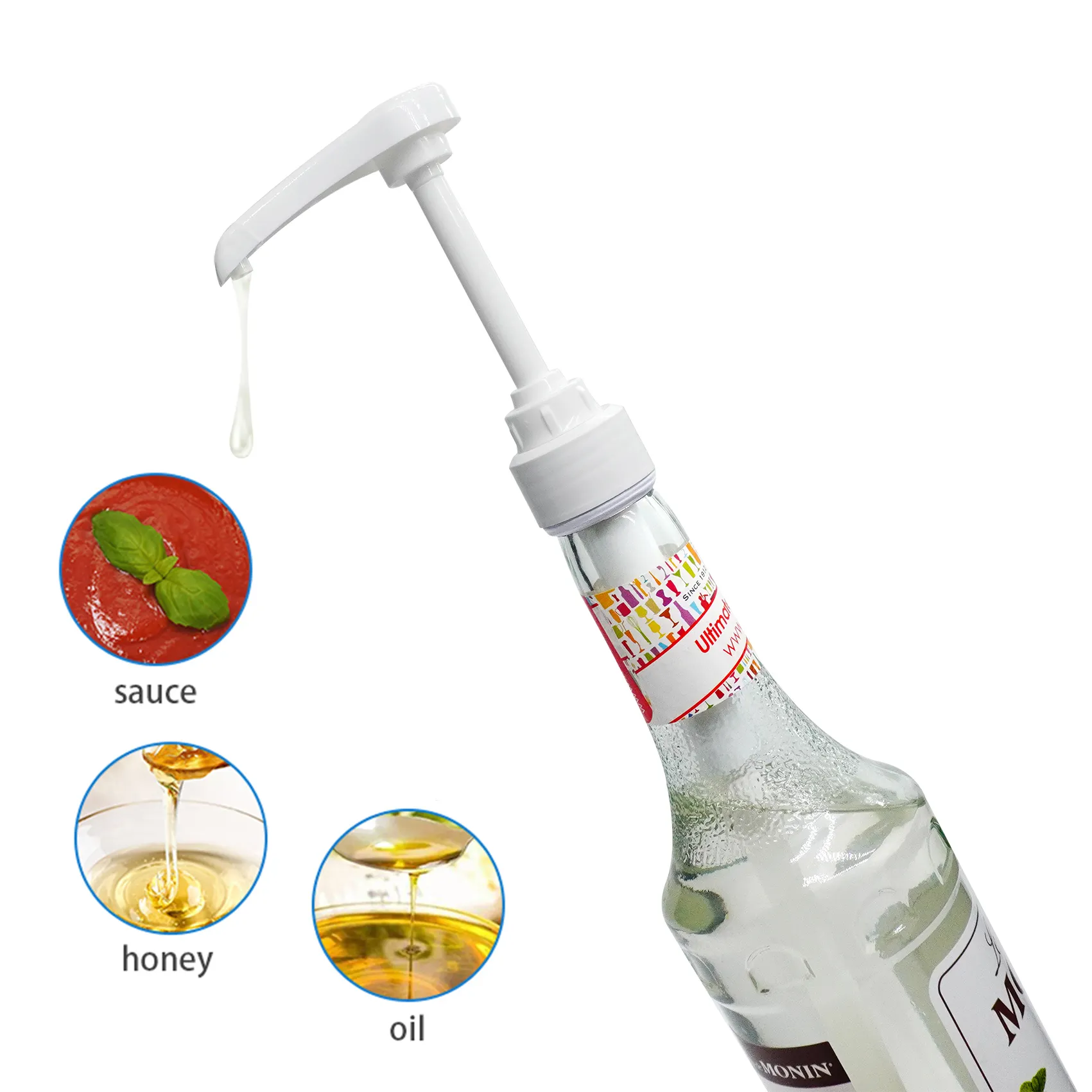 food grade Plastic Long nozzle syrup bottle pump dispenser food grade pump