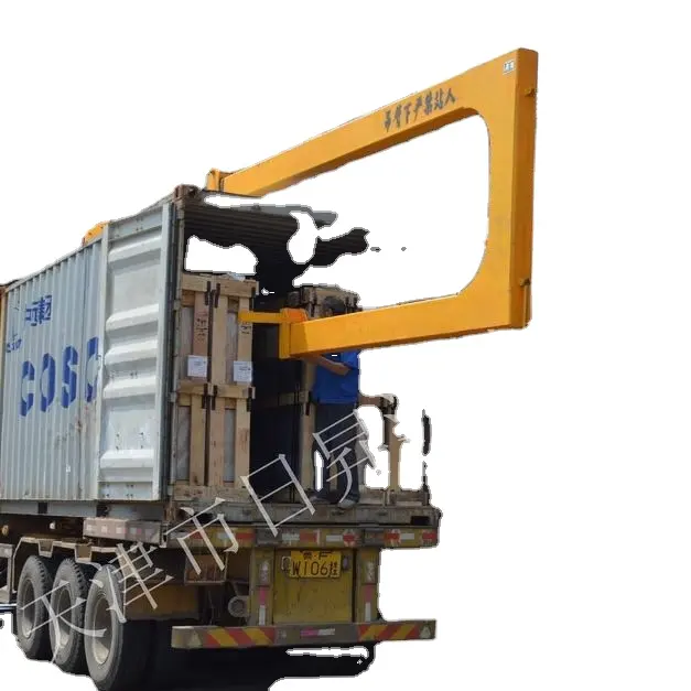 U shape bar loading and unloading glass crates from container