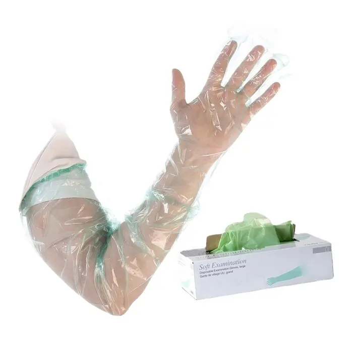 High Quality PE Arm Long Sleeve Veterinary Soft Glove
